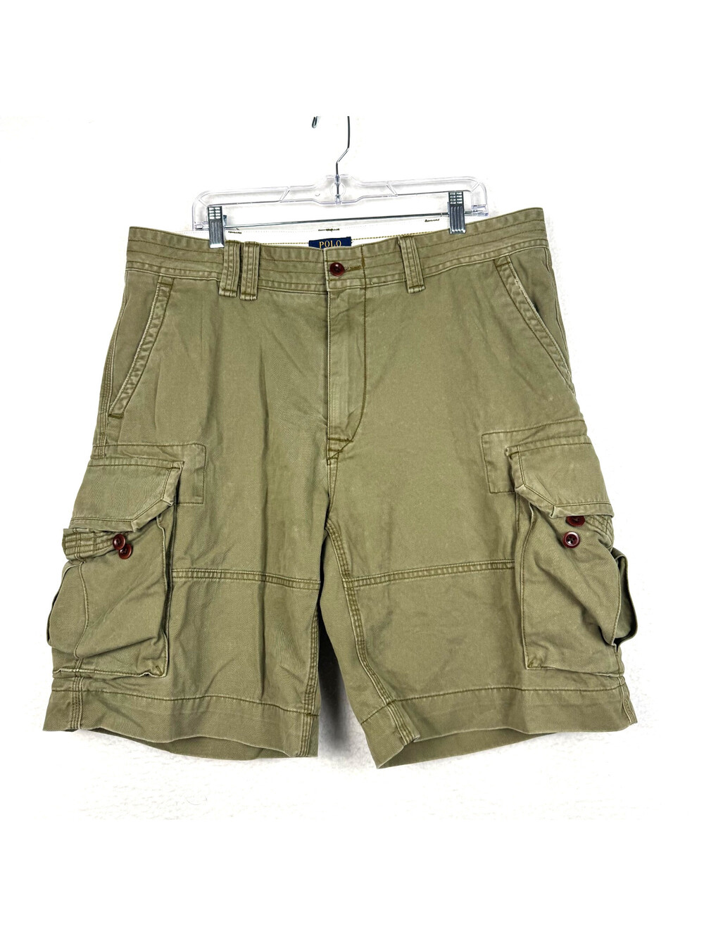 Polo Ralph Lauren Mens 38 Relaxed Military Paratrooper Cargo Shorts 10" Inseam